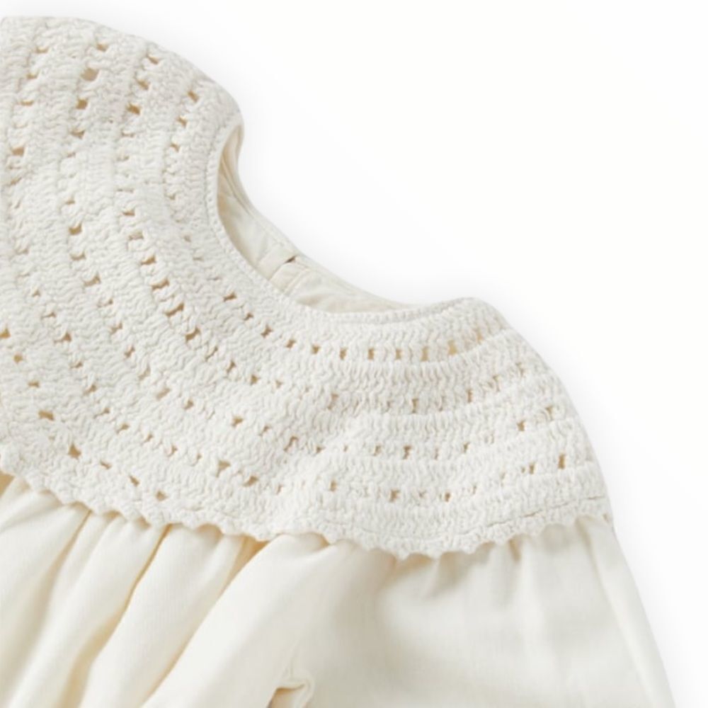 ZARA Kids | Cream | CROCHETED DRESS - Picture 4 of 14